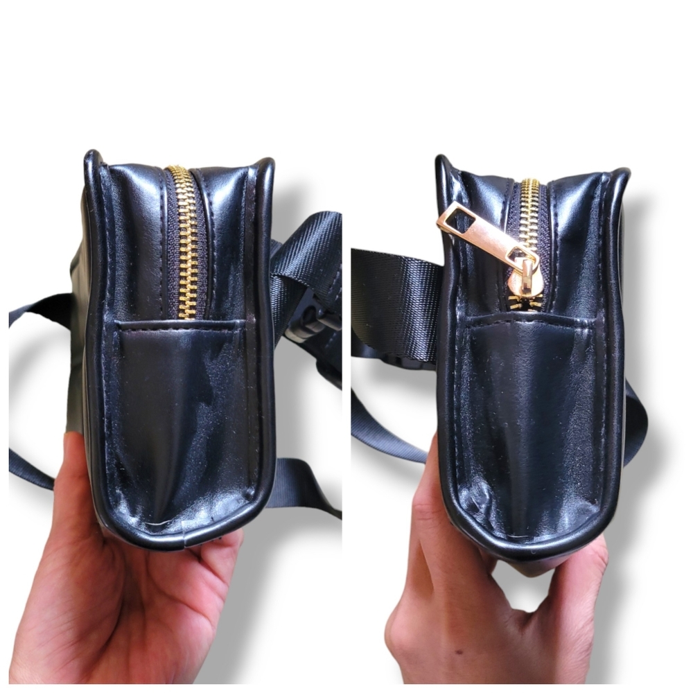 Amanda Uprichard | Black Quilted Faux Leather Belt Bag (OS) - Picture 4 of 12